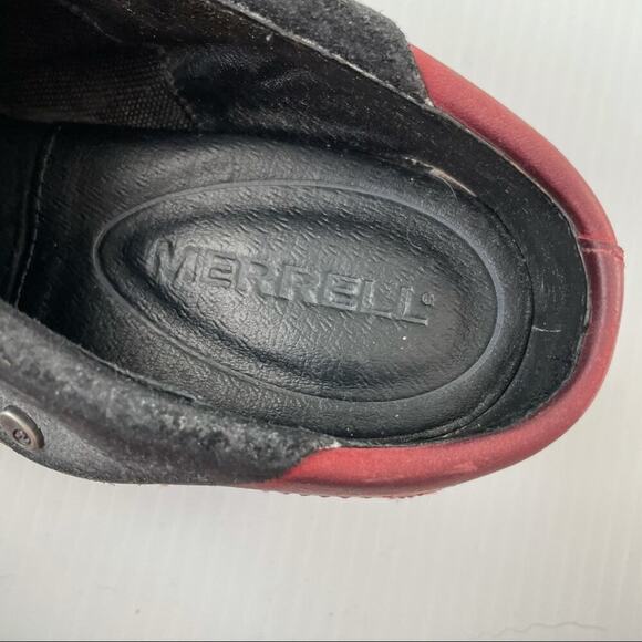 Merrell Luxe wrap red leather mule black interior and sole - Picture 5 of 10